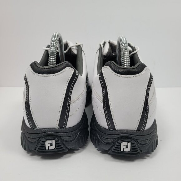 FootJoy Contour Series Men's White Black Spikes Golf Shoes 54051 US Size 11.5M - Picture 4 of 7